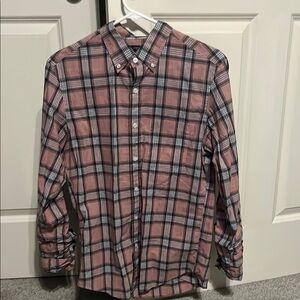 Men's Pink Plaid Shirt